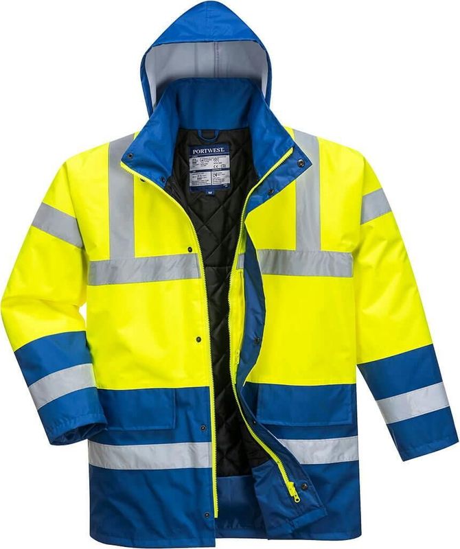 Portwest Hi-Vis Verkeersjack Grijs-Geel S466