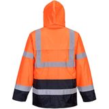 Portwest - H443ONRL - Regenjas - Oranje/Marineblauw - Waterafstotend - CE Gecertificeerd