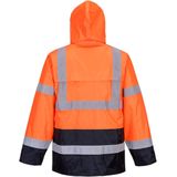 Winterjas - Oranje/Marineblauw - 100% Polyester - Waterafstotend