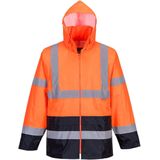 Winterjas - Oranje/Marineblauw - 100% Polyester - Waterafstotend