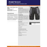 Portwest korte broek KS18 Zwart/Grijs