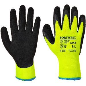 Portwest A143 Thermische Soft Grip Handschoen, Normaal, Grootte M, Geel/Zwart
