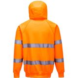 Hi-Vis - Sweatshirt - Oranje - Reflecterende Striping, UPF 50, Verstelbare Capuchon, 4XL