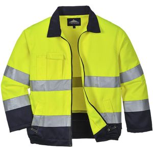 Portwest - Madrid Hi-Vis Jack - Geel/Marine - Werkjack