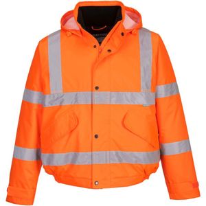 Hi-Vis - Bomberjack - Geel - Windbestendig - Reflecterende Striping