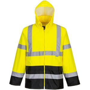 Portwest - Hi-Vis Klassiek Tweekleuren Regenjack H443 - Geel/Zwart