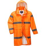 Regenjas - Zwart - Waterdicht - 100cm - Reflecterende Striping