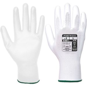 Portwest VA120W6RS handschoenen van PU-leer met handpalm, wit, maat S