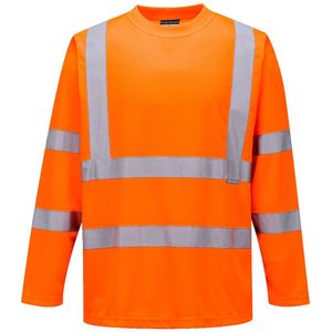 Portwest S178ORRXXL T-shirt met lange mouwen, hoge zichtbaarheid, maat XXL, oranje