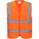 Portwest - Hoge Zichtbaarheid Vest - Oranje - 100% Polyester - Ritssluiting
