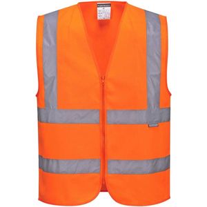 Portwest - Hoge Zichtbaarheid Vest - Oranje - 100% Polyester - Ritssluiting