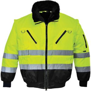Portwest 4 in 1 Warnschutz Winter Pilotenjacke Gelb S