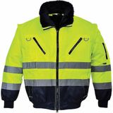 Portwest Pilotjack 3in1 Geel/zwart met reflectiestrepen Portwest PJ50