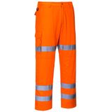 Werkbroek - Oranje - Polyester/Katoen - Reflecterende Strepen