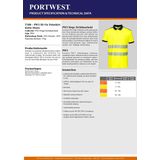 Portwest T180 - Hi-Vis Vision Poloshirt - Geel zwart - R