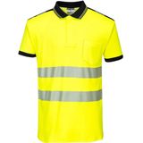 Portwest T180 - Hi-Vis Vision Poloshirt - Geel zwart - R