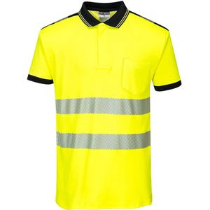 Portwest T180 - Hi-Vis Vision Poloshirt - Geel zwart - R