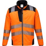 PW3 - Hi-Vis Softshell Jack - Oranje - Ademend, Waterdicht, Winddicht, Reflecterende Striping, 4 Zakken