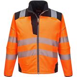 PW3 - Hi-Vis Softshell Jack - Oranje - Ademend, Waterdicht, Winddicht, Reflecterende Striping, 4 Zakken