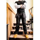 Portwest pw3 holster werkbroek t602 Grijs + gratis kniestukken Maat : 36 / EU: 52 / FR: 46