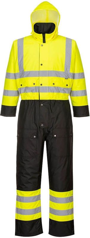 Werkoverall - Tweekleurig - Waterdicht - Gevoerd - Reflecterende Striping