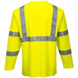 FR96 - Vlamvertragend Hi-Vis T-Shirt met lange mouwen Geel maat L