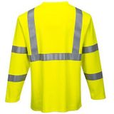 FR96 - Vlamvertragend Hi-Vis T-Shirt met lange mouwen Geel maat L
