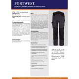 Portwest - WX3 Service Broek T701 - Mol Grijs - Werkbroek