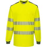 Portwest - PW3 Hi-Vis T-shirt - Geel/Zwart - Lange Mouw - 4XL