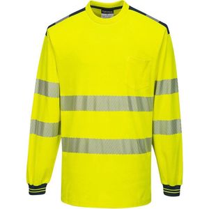 Portwest - PW3 Hi-Vis T-shirt - Geel/Zwart - Lange Mouw - 4XL
