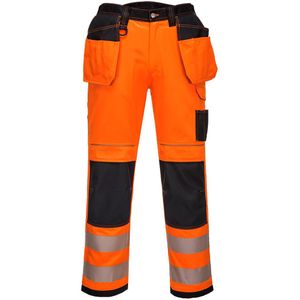 PW3 - Hi-Vis Werkbroek - Oranje - Multifunctionele Holsterzakken - Versterkt Oxford Doek