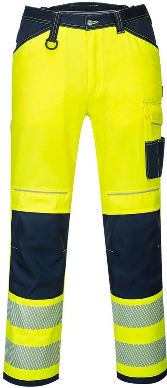 Portwest PW3 PW340YNR36 werkbroek, hoge zichtbaarheid, geel/marineblauw, Geel/Navy