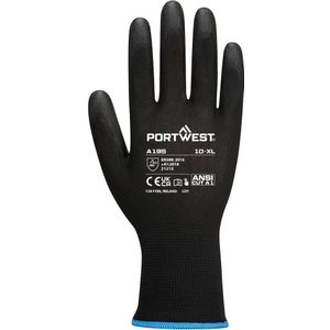 Portwest A195 Touchscreen PU Handschoen, Normaal, Grootte L, Paars/Zwart