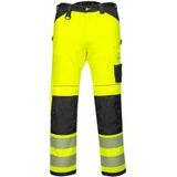 Portwest - PW3 Hi-Vis Broek Extra Kort - Werkbroek - Geel - Duurzaam Polyester/Katoen