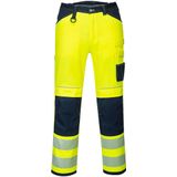 Portwest - PW3 Hi-Vis Broek Extra Kort - Werkbroek - Geel - Duurzaam Polyester/Katoen