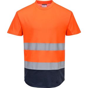Portwest - C395 - T-shirt - Oranje - Ademend Katoen met Mesh-panelen