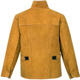 Lederen lasjack maat L, Tan