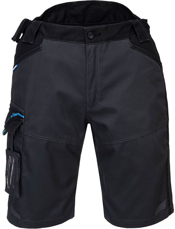 Korte Broek - Zwart - Polyester/Katoen - 7 Zakken - Stretchpanelen