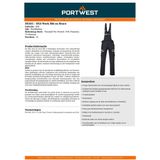 Portwest - DX441 - Tuinbroek - Zwart - Titanmill Pro Stretch