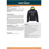 Portwest DX474 DX4 Softshell Jas - Zwart - Ademend en Winddicht