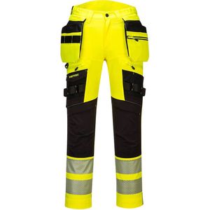 DX442 - DX4-Hi-Vis broek met afneembare holsterzakken - Geel/zwart