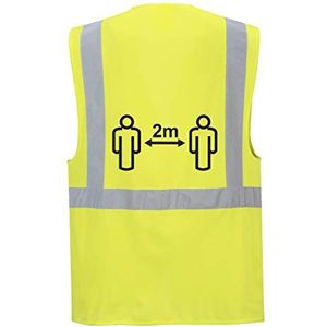 Portwest CV76 Social Distancing Hi-Vis Executive Vest with Zipped Front