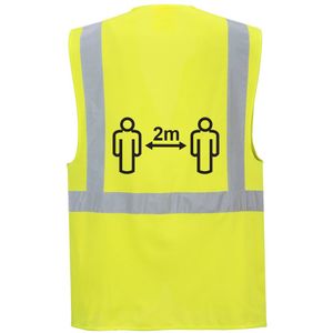 Portwest - Executive Vest - Geel - Met Reflecterende Striping, 7 Zakken, Wasbaar