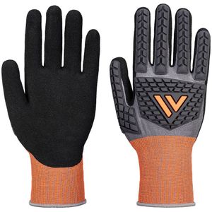 Portwest CT Cut D18 Nitril impact handschoen - Grijs/zwart - L