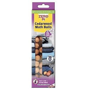 Zero In Cederhouten Kledingmottenballen (chemicaliënvrij kledingmotten- en larvenafweermiddel)