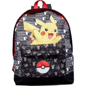 Pokemon - Pikachu Pokeball - Schoolrugzak - Zwart - Polyester
