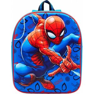 Spiderman 3D jongens rood blauw rugzak  30x25x9