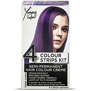 Stargazer Yummy Colour Haarverf, semi-permanent, voor strengen, met vier tinten, paars