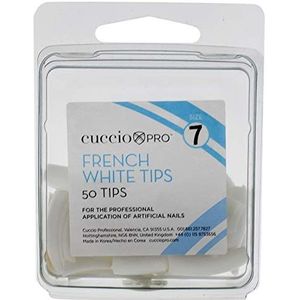Cuccio Franse Manicure 50-delige witte tips, maat 7, I0099235