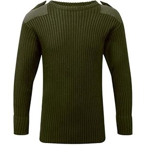 Blue Castle Crew Neck Combat Acryl Jumper 120 Army Security Military Police schouderkleppen, elleboog- en schouderpatches groen